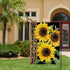 Sunflower Garden Flag, Sunflower Welcome Garden Flag, Sunflower Black Garden Flag Spring Summer Vertical Double Sided Burlap Party Holiday Yard Ho...