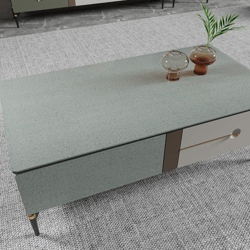 Light Green Granite Marble Contact Paper for Kitchen Countertops Granite Terrazzo Wallpaper Peel and Stick Waterproof Removable Vinyl Wall Paper R...