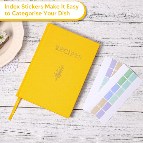Recipe Notebook Blank Recipe Book to Write in Your Own Recipes, Family Recipe Journal with Tabs Stickers, Hardcover Personal Recipe Notebook with ...