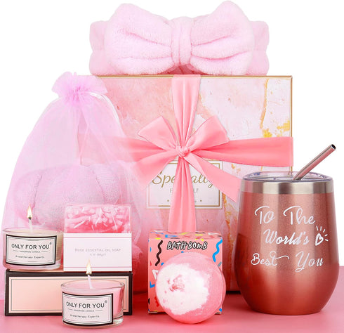 Birthday Gifts for Women,Relaxing Spa Gift for Women,Unique Happy Birthday Bath Set Gift Box for Her Mom Sister Best Friend,Mothers Day Gifts for ...