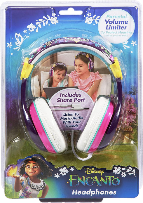 eKids Disney Encanto Headphones for Kids, Wired Headphones Includes Headphone Splitter...