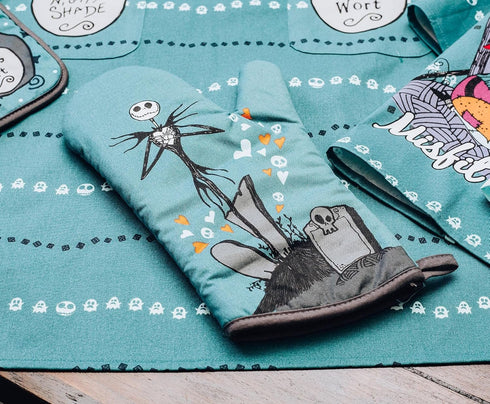 The Nightmare Before Christmas Jack and Sally Oven Mitt | Official Disney Kitchen Accessories and Household Items, Housewarming Gift | Thick Heat ...