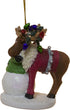 Moose with Snowman and Lights Christmas/Everyday Ornament...