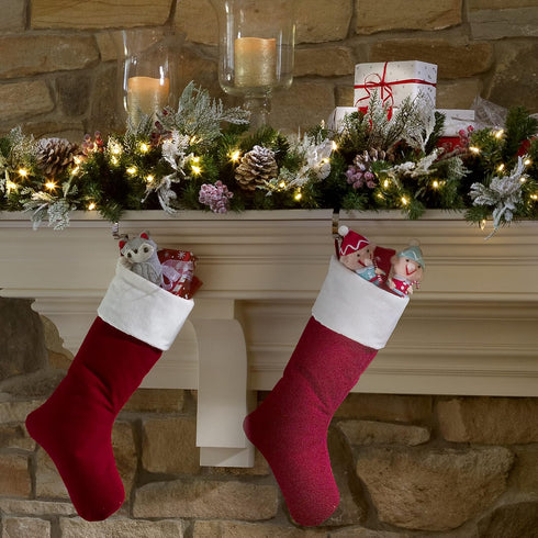Haute Decor The Original MantleClip Stocking Holder, 4 Pack (Silver) Hang Christmas Stockings, Lights, Garland securely from Fireplace mantels and...