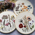 Harimau 3 Pack Embroidery Kit for Beginners , Floral Plant Pattern,Cross Stitch Kits Set , Including Stamped Embroidery Cloth with 3 Embroidery Ho...