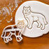 Set of 2 Wolf cookie cutters (Designs: Face and Body), 2 pieces - Bakerlogy...