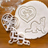 Set of 2 Ferret cookie cutters (Designs: Body & Love), 2 pieces - Bakerlogy...