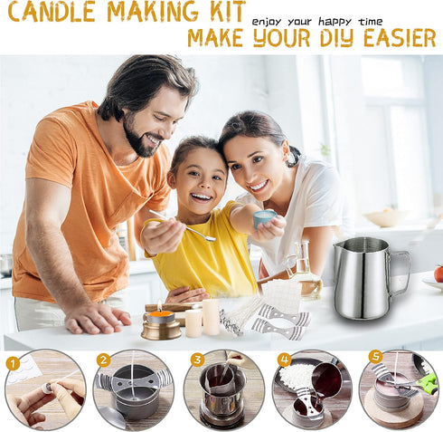 HOWFIELD Soy Wax Candle Making Kit - Candle Making Supplies 20oz Candle Making Pitcher and Necessary Tool...
