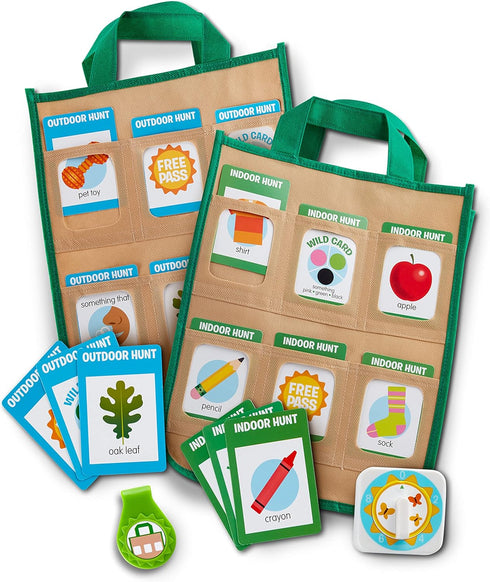 Melissa & Doug Let’s Explore Indoor/Outdoor Scavenger Hunt Play Set – 80 Double-Sided Cards - Activities For Kids, Seek And Find Games, Nature Gam...