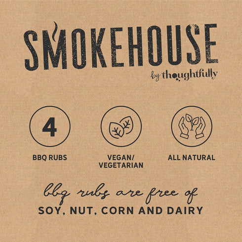 Smokehouse Gift Set by Thoughtfully, Vegan and Vegetarian Barbecue Rubs, Flavors Include Cajun, Caribbean, Memphis and Southwest, Set of 4...