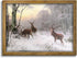 BANMU Winter Landscape Canvas Print Wall Art - Mystic Forest & Mountain Landscape with Deer Nature Wilderness Poster, Modern Art Rustic Scenic for...