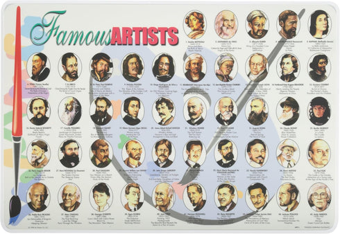 Painless Learning Famous Artists Placemat, Large...
