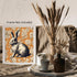 Posterizer 1 pcs-black and white bunny on a retro floral background-Art for Animal Lovers-GIft for Men Women Teens-Decor for Home & Office- unfram...