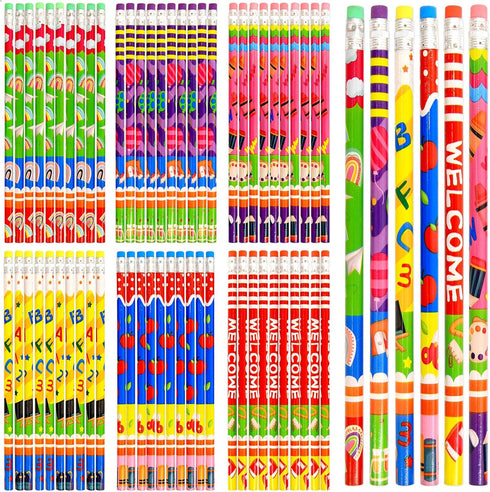 Fancy Land Welcome Back To School Pencils 60PCS Wooden Pencil with Eraser First Day School Classroom Teacher Award for Kids...