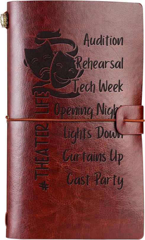 InnoBeta Theater Gifts Journal for Girls, Women, for Actress, Actor, Director, Embossed Refillable Notebook, Sketchbook, 7x5 Inches - Life...