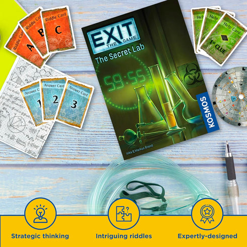 Exit: The Secret Lab | Exit: The Game - A Kosmos Game | Kennerspiel Des Jahres Winner | Family-Friendly, Card-Based At-Home Escape Room Experience...