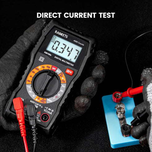 KAIWEETS Digital Multimeter 4000 Counts, Voltage Tester with Accurate Ohm Volt Amp Readings, DC/AC Voltmeter Clearly Measures Resistance Continuit...