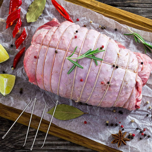 WILLBOND 6-Piece Stainless Steel Curved Poultry Trussing Needles for Securing Stuffed Turkey, Chicken, Roasts and Rolled Meats...