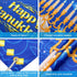 Tatuo Large Happy Hanukkah Party Decoration - Chanukah Photography Backdrop 70.9 x 43.3 Inch Blue Shiny Menorah Lamp...