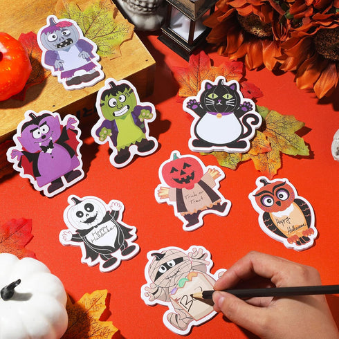 800 Sheets Halloween Sticky Notes 40 Pads Spooky Fun Pumpkin Ghost Cat Weird Aesthetic for Office Supplies Kids Gift Party Decoration Favor, 3.15 ...