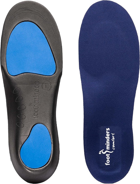 Comfort Orthotic Arch Support Insoles for Sport Shoes and Work Boots (Pair) (Large: Men 9½ -11 Women 10½ - 12) - Relieve Foot Pain Due to Flat Fee...