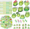 114Pcs Frog Stationery and School Supplies Set - Cute Summer Frog Sticky Notes, Paper Clip Bookmarks, Frog Decal Sticker and Pencils, Assorted Min...