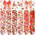 6 Rolls 30 Yards Christmas Wired Ribbon 2 Inch Gingerbread Christmas Ribbons Xmas Red Candy Cane Ribbon Swirl Burlap Gift Wrapping Ribbon for Chri...