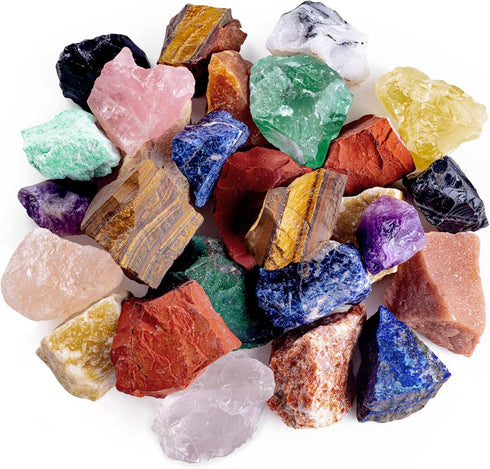 1 LB Bulk Rough Madagascar Stones Mix Natural Raw Crystal Stones for Tumbling Fountain Rocks Decoration Polishing Wire Wrapping Healing Crystal La...