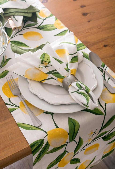 DII Lemon Bliss Tabletop Collection, Table Runner, 14x72...