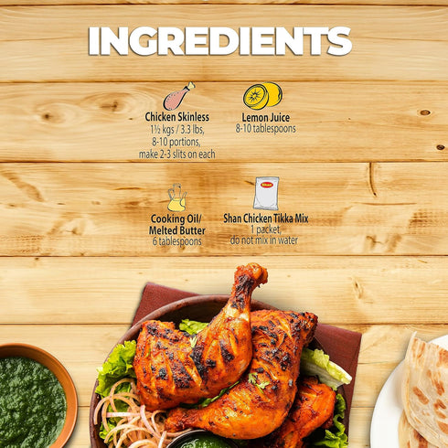 Shan - Chicken Tikka Masala Mix (50g) - Seasoning Packets for Tikka Masala (Pack of 6)...