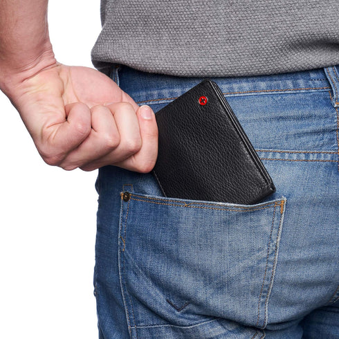 Alpine Swiss RFID Protected Mens Spencer Leather Wallet Bifold 2 ID Windows Divided Bill Section Comes in Gift Box...