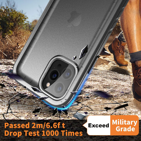 Cozycase Compatible with iPhone 12 Pro Max Case Waterproof, Built-in Screen Protector, Full Body Protective Cover, Shockproof Waterproof Case for ...