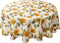 Violet Linen Classic Euro Sunflower Tablecloth with Large Sunflowers Design, 60" Round...