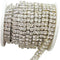 AEAOA 3 Feet 1 Yard 2 Rows Ss16 4mm Close Rhinestone Chain Trims Cup Chain Wedding Cake (Silver+Clear Crystal)...