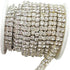 AEAOA 3 Feet 1 Yard 2 Rows Ss16 4mm Close Rhinestone Chain Trims Cup Chain Wedding Cake (Silver+Clear Crystal)...
