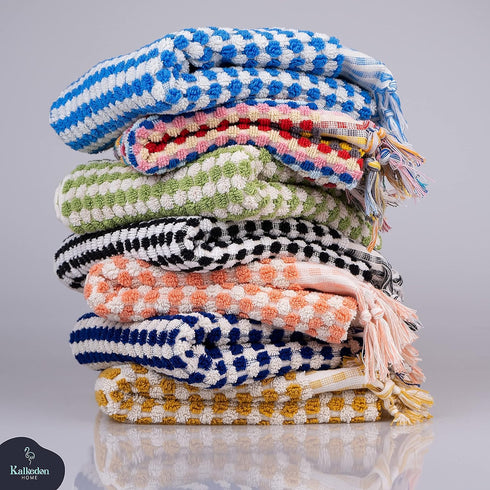 Organic Turkish Cotton Hand Towels for Bathroom | Oversized - 17 x 35 Inches | Large Soft Plush Fluffy Highly Absorbent Towels for Kitchen, Hand a...