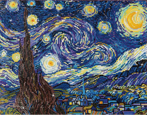 DIAMOND DOTZ Starry Night (Van Gogh) Diamond Painting Kits for Adults - Diamond Art Kits a Relaxing Creative Craft Kit with Dotz Gems 16x20...