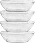 Posh Setting Disposable Oval Serving Bowls, Silver Glitter Plastic Serving Bowls, 4 Pack, 72 Ounce Large Plastic Disposable Party Snack, Buffet, C...