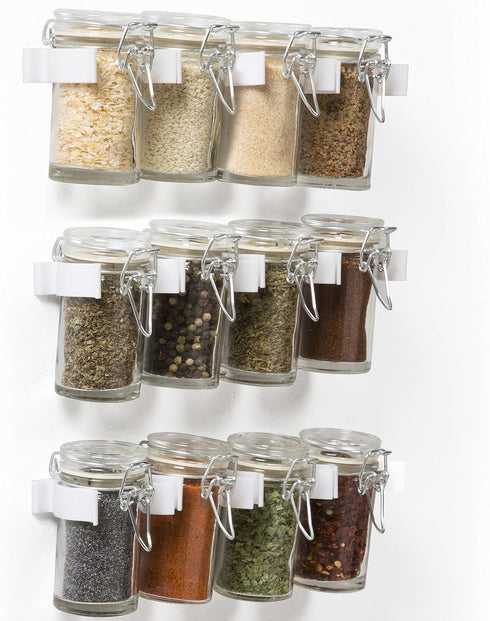 Good Cooking Magnetic Spice Rack Gripper Clips- Set of 4 Universal Spice Jar Clips - Easily Organize and Reorganize Dispensers- No Screws Needed...