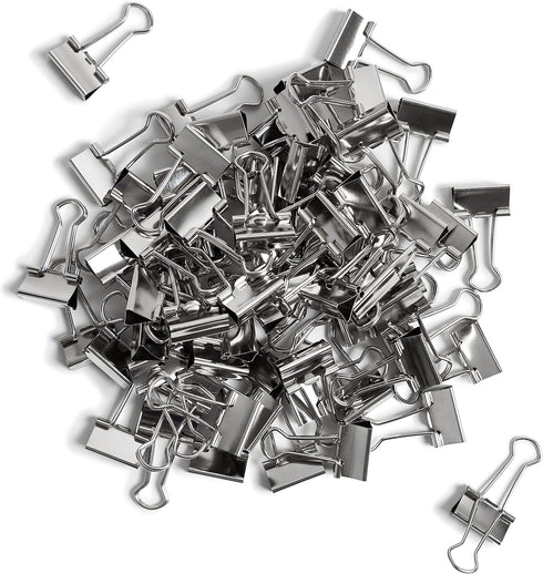 U Brands Small Binder Clips, Metallic Silver, Office Organization Supplies, 19mm, 72 Count...