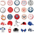 Baseball PVC Waterproof Stickers(50pcs) for Bottles,Luggages,Laptop,Skateboard,Notebooks,Cars,Motorcycles,Bicycles...
