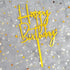 Happy Birthday Cake Topper for Birthday Party Decorations - Mirror Gold Acrylic...