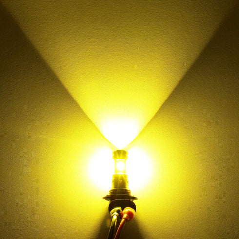 PHINLION 9145 LED Fog Light Bulbs, Super Bright 3800 Lumens H10 9040 9045 9140 LED Foglight Bulb Replacement, 3000K Golden Yellow, Pack of 2...
