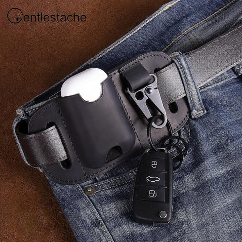 Gentlestache leather sheath for Zippo, Leather Zippo Pouch Case, leather Case Cover for AirPods, Lighter pouch for Belt...
