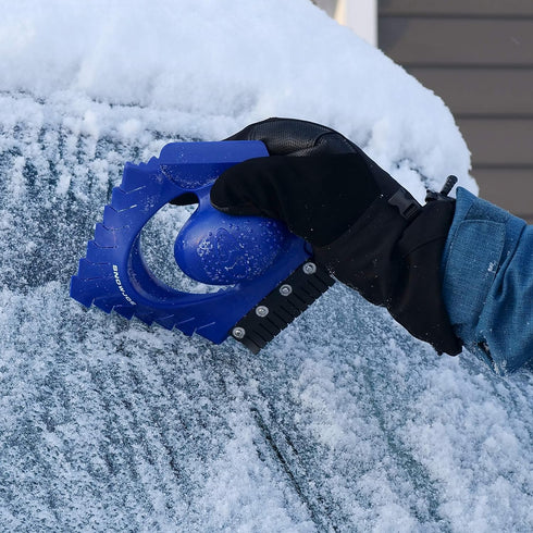 Snow Joe SJEG-DZ Ice Dozer Ice and Snow Scraper Tool | Squeegee Brush, Blue...