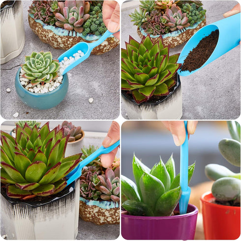 Succulent Tools,19 Pcs Mini Garden Tools Set,Transplanting Tools Miniature Succulent Hand Tools Set with Plant Potting Tarp Mat, Succulent Kit for...
