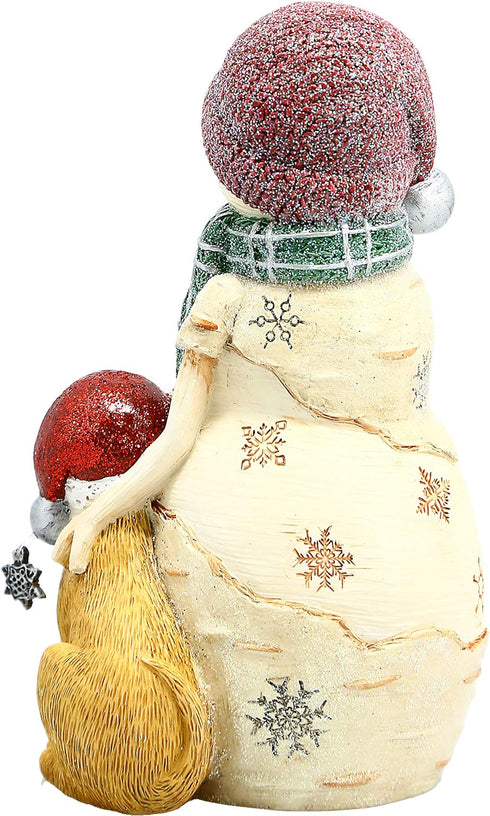Pavilion Gift Company Pavilion-Friends are Always by Your Side-5 Inch Collectible BirchHearts Snowman Figurine, 5", White...
