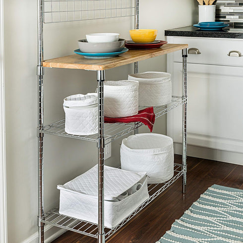 Honey-Can-Do SFT-01630 Dinnerware Storage Set, 5-Piece,White...