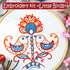 Povitrulya Embroidery Kit for Beginners 'Birds' - Fun Starter Kit for Hand Embroidery...