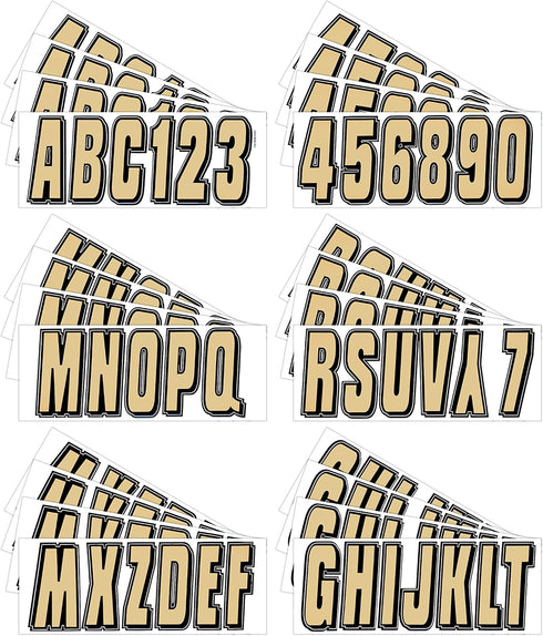 Hardline Products Series 320 Factory Matched 3-Inch Boat & PWC Registration Number Kit, Brown/Black - BRBLK320...
